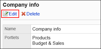 Image of the edit action link enclosed