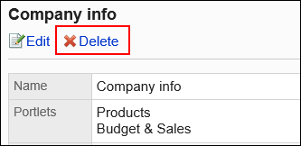 Image of the delete action link