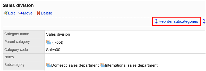 Image of reordering subcategories action link