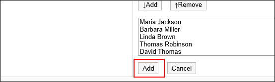 Image of an add action link