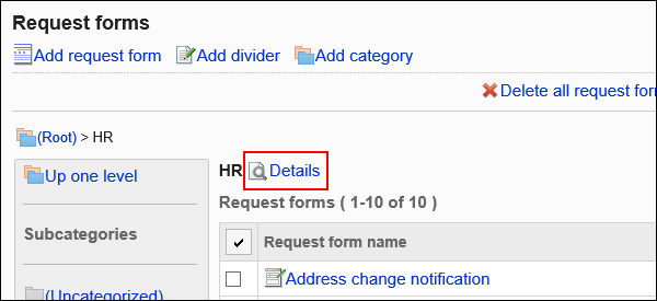 Image of the 'Details' link which is surrounded by the red rectangle box