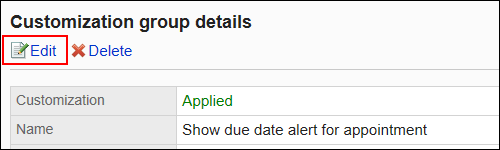 Image of an edit action link