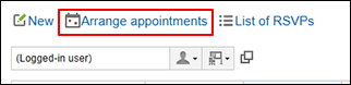 Screenshot: The "Arrange appointments" action link is highlighted in the Scheduler screen