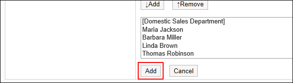 Image of an add action link