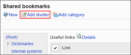 Image of adding a divider