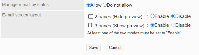 Screenshot: Allow only using the preview