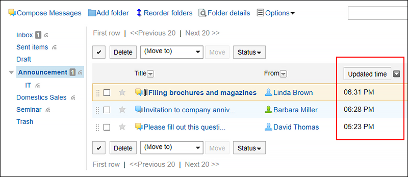 Screenshot: Image of specifying the threshold date for deletion
