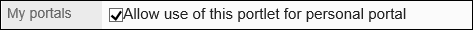 Image of allowing users to use in their My Portals