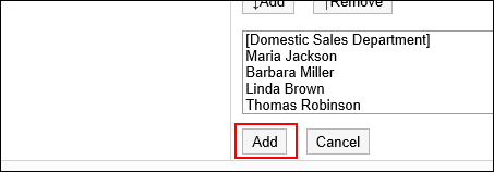 Image of an add action link