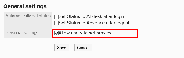 Image of "Personal settings" items