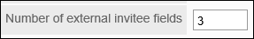 Image of entering "Number of external invitee fields" field