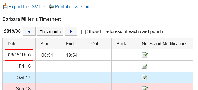 An image with the start date of the aggregation