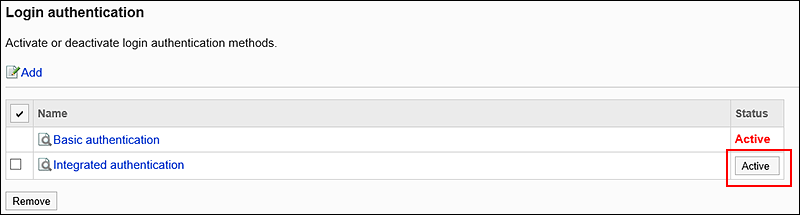 Image showing the Enable button