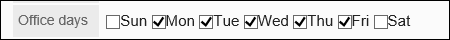 Image showing the workday settings