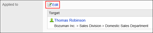 Image of the action link to be changed