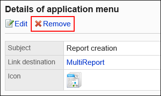 Image of the link to delete