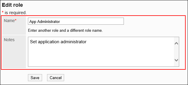 Screen to change roles