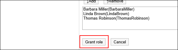 Image showing the action link to assign roles