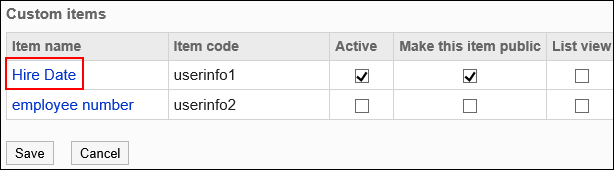 Image showing the custom item to be deleted