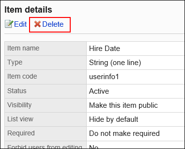 Image of the delete action link