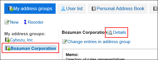 Image of a detail action link