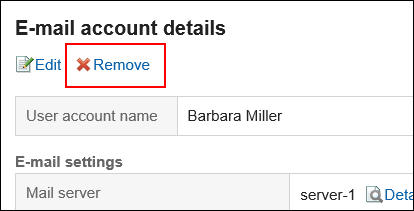 Image in which the delete action link is highlighted