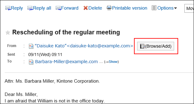 Image in which the "Browse/Add" link on a window without preview is highlighted