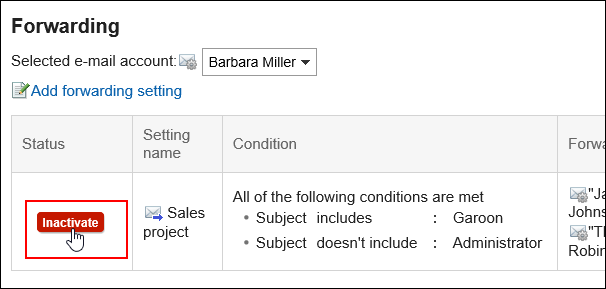 Image in which the link to disable is highlighted