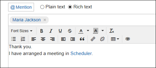 Image of using text formatting