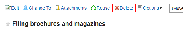 Image of the delete action link