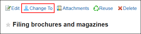 Image of an action link to change the recipients
