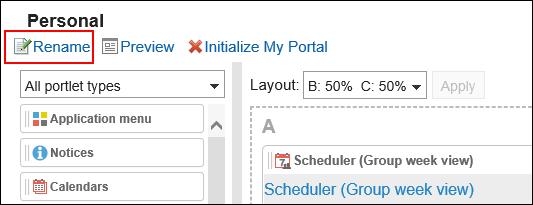 Layout that is displayed in the dropdown list