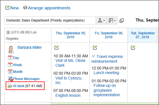 Image of a status