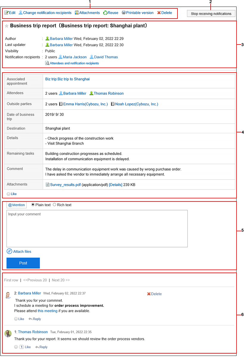 Screenshot: "Report details" screen