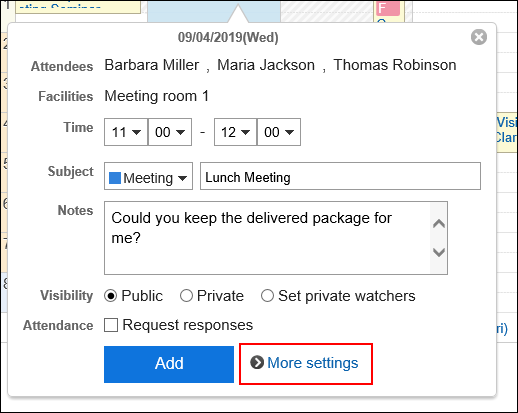 Image of registration with pop-up window
