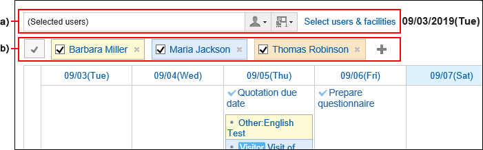 Image of users, organizations, or facilities to view appointments