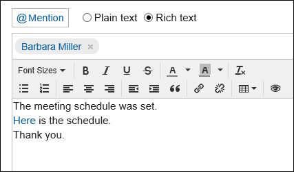Image of using text formatting