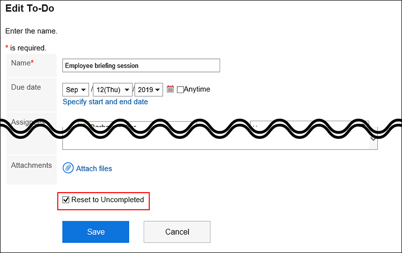 Image of the edit action link enclosed