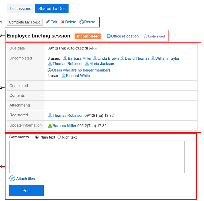 Screenshot: To-Do Details screen