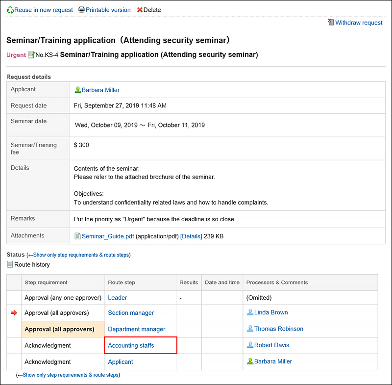 Image of the route step to change the processor