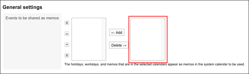 Screenshot: The Calendar screen with nothing to select