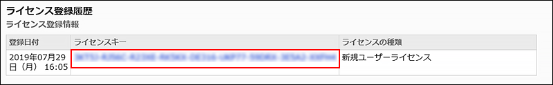 Image of the license key