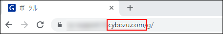 Screenshot: The URL box on the web browser is highlighted