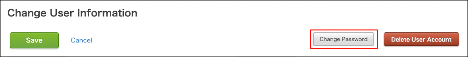 Screenshot: "Change password" is highlighted