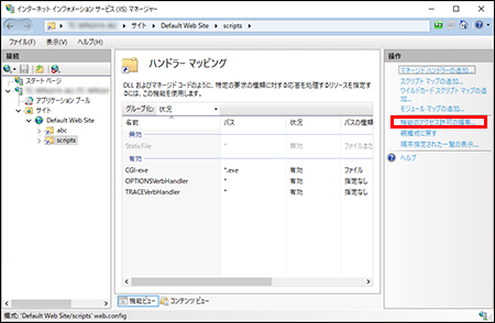 'Internet Information Services (IIS) Manager' screen