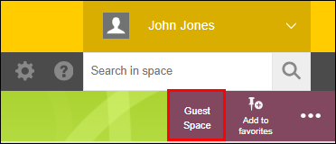 Screenshot: The "Guest space" is highlighted