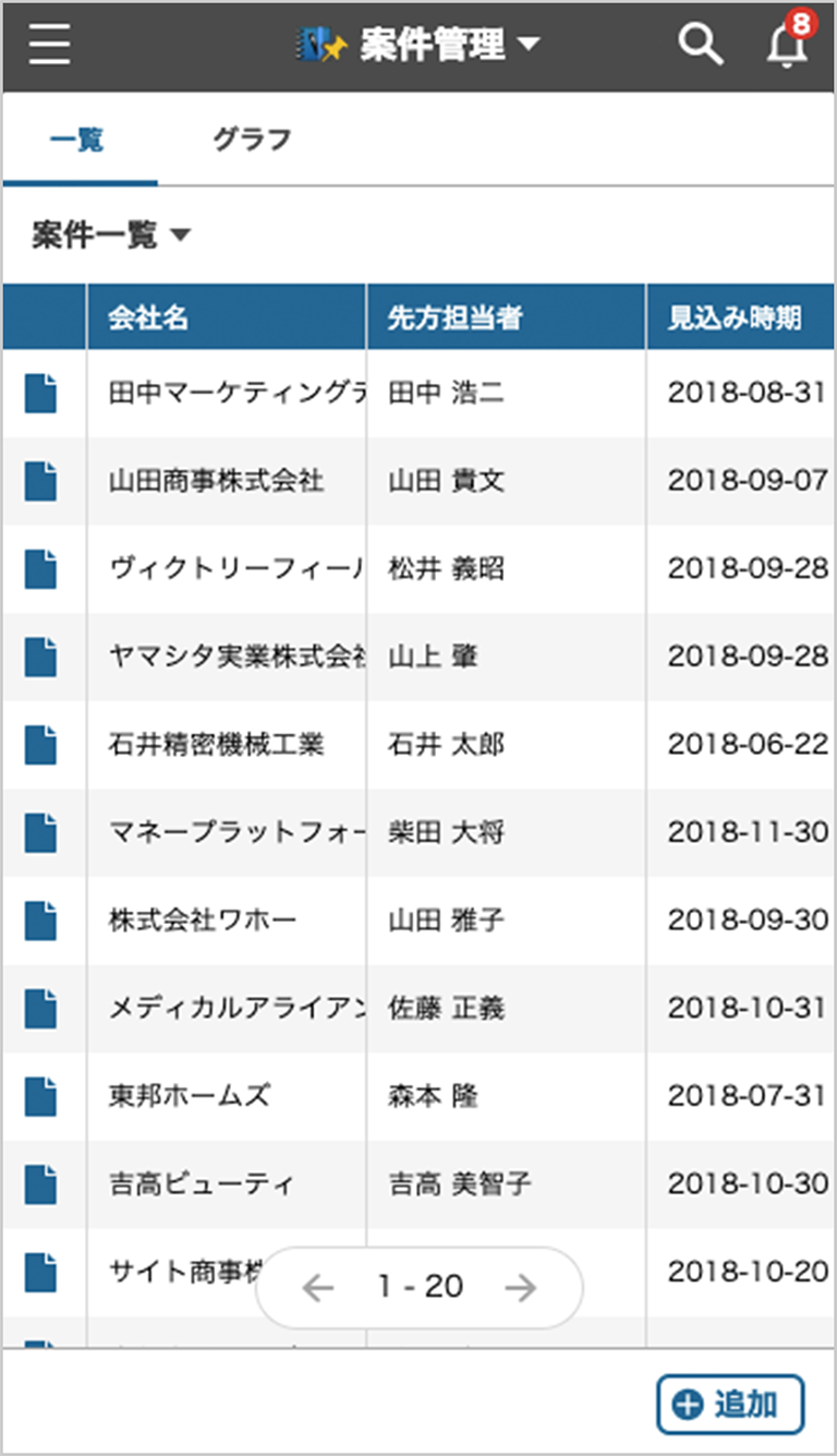 レコード一覧画面をはじめ、画面デザインを全面的に変更