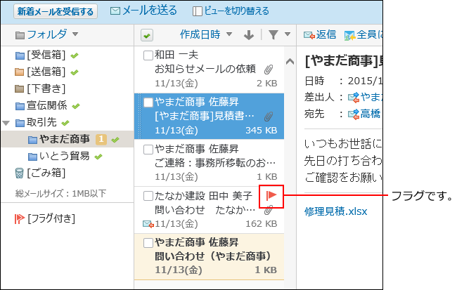 スクリーンショット：フラグのイメージ
