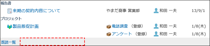 スクリーンショット：既読にするボタンが表示されていない