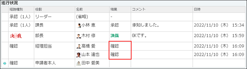 スクリーンショット：確認した結果